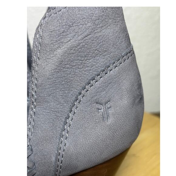 FRYE 'Reina' Gray Leather Ankles Boots Size 7.5 - Picture 3 of 10